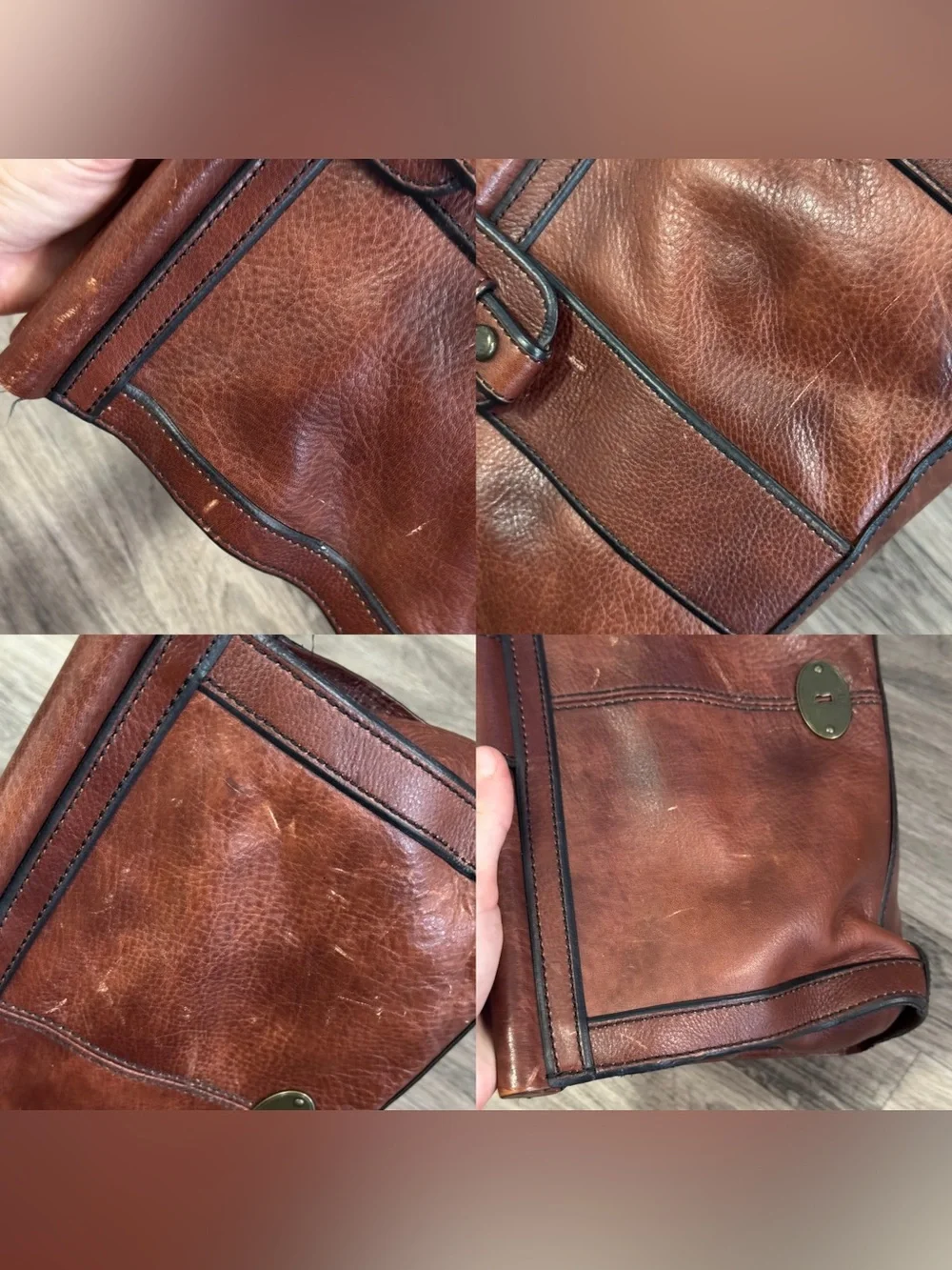 Fossil Vintage Reissue Bar Clutch bags bundle of 2, as is